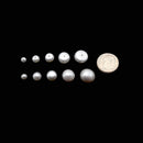 White Fresh Water Pearl Half Drilled Cabochon Button Beads 4mm 6mm 8mm 10mm 12mm