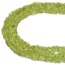Peridot Rough Nugget Chunks Side Drill Beads Size 5-6mm 15.5'' Strand