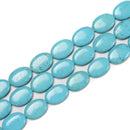 Blue Turquoise Oval Shape Beads Size 18x25mm 15.5'' Strand