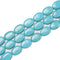 Blue Turquoise Oval Shape Beads Size 18x25mm 15.5'' Strand