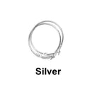 Large Pair Hoop Earrings Gold Gray Silver Black Pink Purple Green 3 Inches 80mm