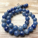 blue aventurine smooth round beads