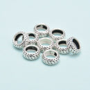 925 Sterling Silver Large Hole Rondelle Spacer Beads Size 3x6mm 3x7.5mm