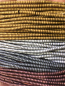 gold copper silver gray hematite matte rondelle beads