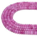 Pink Brown Purple Green Blue Fuchsia Crackle K9 Crystal Glass Smooth Rondelle Beads 4x6mm 15.5" Strand