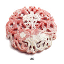 pink white jade hand carved chinese pendant