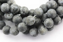 larvikite labradorite matte round beads 