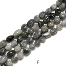 Gemstone Pebble Nugget Beads Approx 8x10mm 15.5'' Strand Carnelian, Aventurine, Jade, Moonstone, Eagle Eye, Sodalite, Garnet