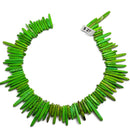 green howlite turquoise spike slice Sticks Points beads