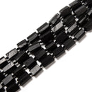 Natural Shungite Matte Cylinder Tube Beads Size 8x12mm 15.5'' Strand