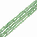 Natural Green Aventurine Smooth Cylinder Tube Beads Size 4x13mm 15.5'' Strand