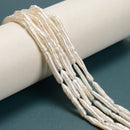 White Fresh Water Pearl Long Stick Shape Beads Size 4-5x20-25mm 15'' Strand