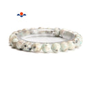 Sesame Kiwi Jasper Matte Round Elastic Bracelet Size 6mm 8mm 12mm 7.5'' Length