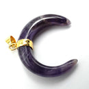 amethyst crescent moon pendant