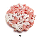 pink white jade hand carved chinese pendant