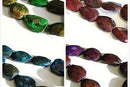green purple jasper faceted trapezoid beads