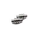 304 Stainless Steel Magnetic Clasp 3-Ring Cylinder 9x20mm 2 Pieces Per Bag