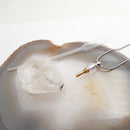 clear quartz perfume bottle pendant necklace small and large