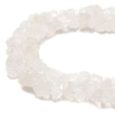 Clear Quartz Rough Nugget Chunks Center Drill Beads Approx 7-15mm 15.5" Strand