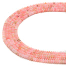 Pink Opal Faceted Rondelle Discs Beads Size 2x3mm 15.5" Strand