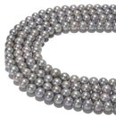 Gray Fresh Water Pearl Potato Round Beads Size 7-8mm 15.5'' Strand