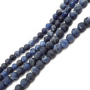 natural sodalite matte round beads