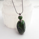 ruby zoisite perfume oil bottle pendant necklace