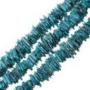 blue magnesite turquoise graduated slice discs beads