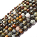 Multi-Color Eagle Hawk's eye smooth round beads