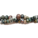 Indian Agate Graduated Smooth Rondelle Beads 6-16mm 15.5" Strand