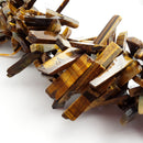yellow Tiger's eye graduated slice Sticks Points beads