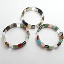 multi gemstones double drill bracelet