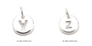 925 Sterling Silver Letter A to Z Pendant Charm Size 10mm Sold 3 Pcs Per Bag