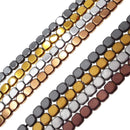 silver gold copper gray hematite matte smooth flat square beads