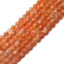 Natural Sunstone Lepidocrocite Faceted Round Beads 2.5mm 4mm 5mm 15.5" Strand