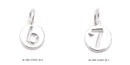 925 Sterling Silver Number Zero to Nine Pendant Charm Size10mm Sold 3Pcs Per Bag