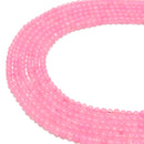 pink dyed jade smooth round beads