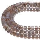 Natural Dark Gray Agate Rondelle Wheel Disc Beads Size 6x10mm 15.5'' Strand