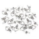 anti silver plated charm toggle clasp heart