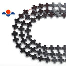 natural hematite cross beads