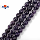 natural amethyst faceted round beads