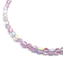 mystic aura mermaid blue purple red pink rainbow smooth round beads