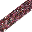 Genuine Ruby Faceted Rondelle Beads Size 2x3mm 15.5'' Strand