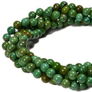 Dark Green Turquoise Smooth Round Beads Size 4mm 6mm 8mm 10mm 15.5'' Strand