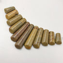 autumn jasper graduated faceted Sticks Points beads set