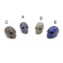 Sodalite / Lapis Lazuli / Labradorite/Jade Carved Halloween Skull Size 2''