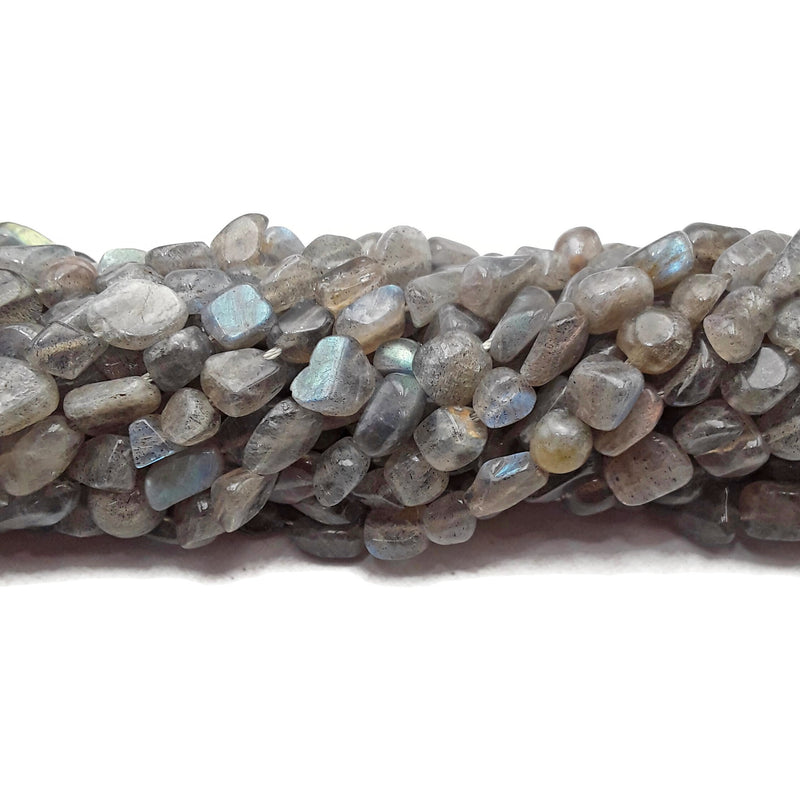 Labradorite Irregular Pebble Nugget Beads Approx 6-8mm 15.5" Strand