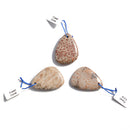 fossil coral pendant teardrop or irregular shape