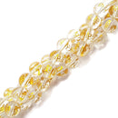 clear quartz carved chinese symbols smooth round beads