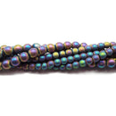 Rainbow Plated Hematite Matte Round Beads Size 3mm 4mm 15.5" Strand